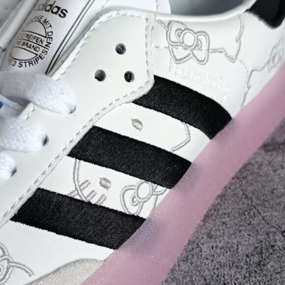 adidas x Hello Kitty Sambae White Core Black Pink Athletic - Picture 7 of 8